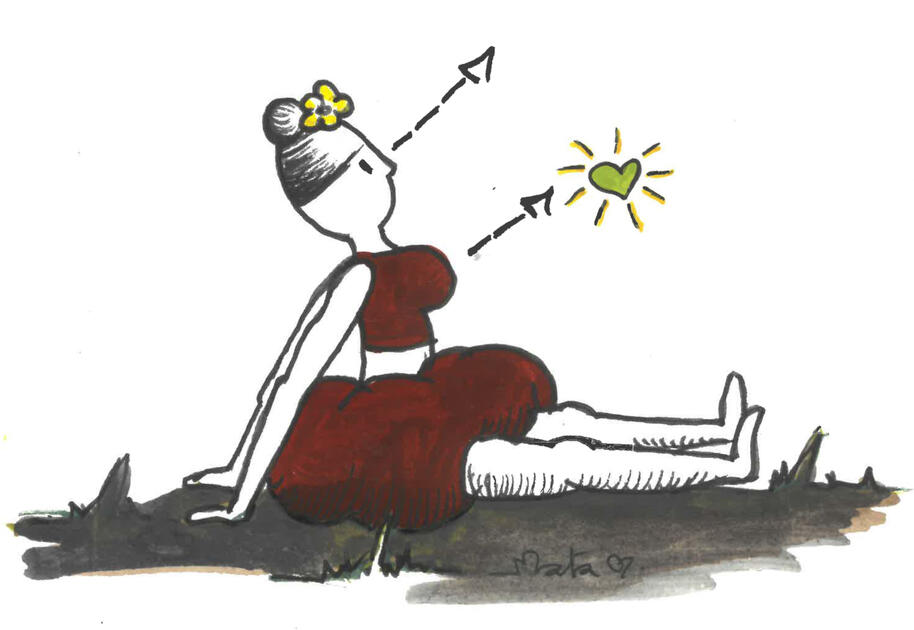 Cartoon Project for Francine Lince her Yoga Cards and Book.